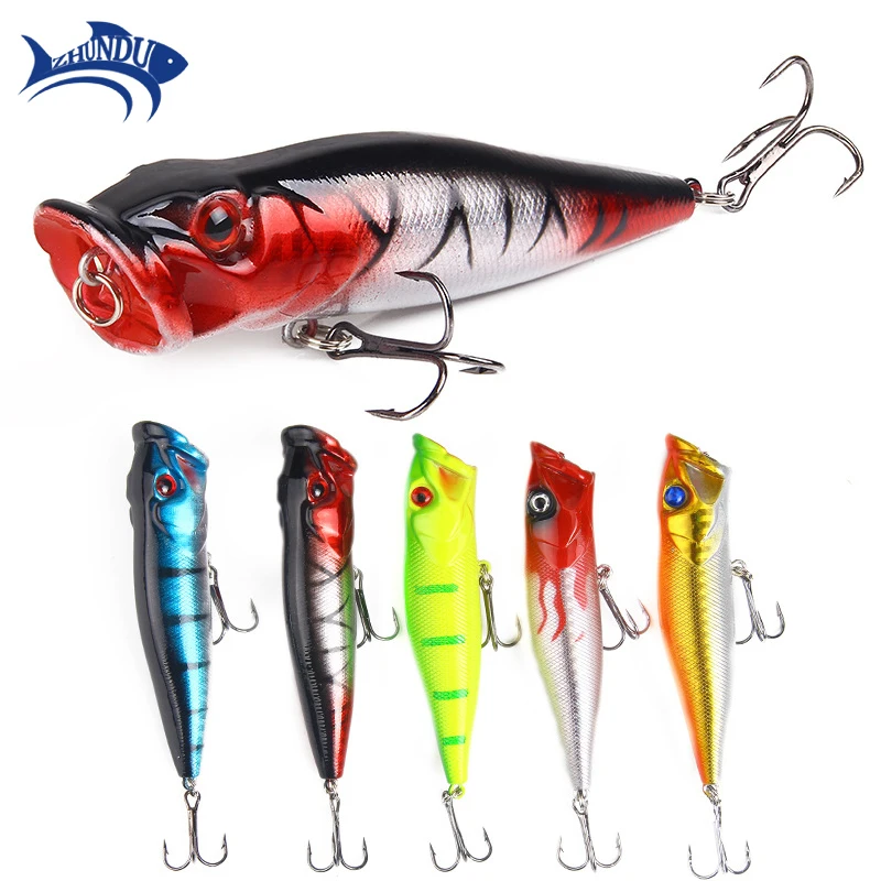

12.5G Popper Fishing Lures 9cm/12g Artificial Bait Wobblers Topwater Fishing Tackle 2023 Carp Fishing Accessories For Trout Bass