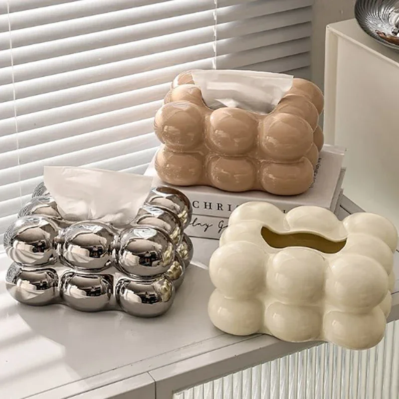 

Room 2023 Luxury Box Ceramics High-end Tissue Table Tissue Cotton Living Box Home Creative New Light Drawer Dining