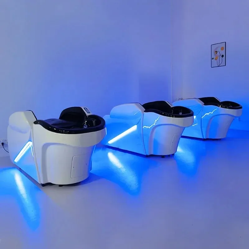 Парикмахерская кровать для мытья волос шампунь раковина спа-массаж бритье