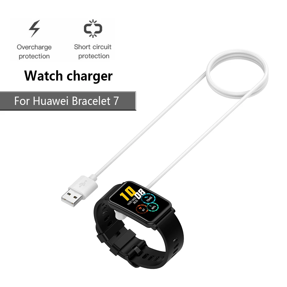 For Huawei Band 7 100cm USB Charger Dock Smart Wristband Bracelet Charging Cable Cord Base for Huawei Band 7 Accessories
