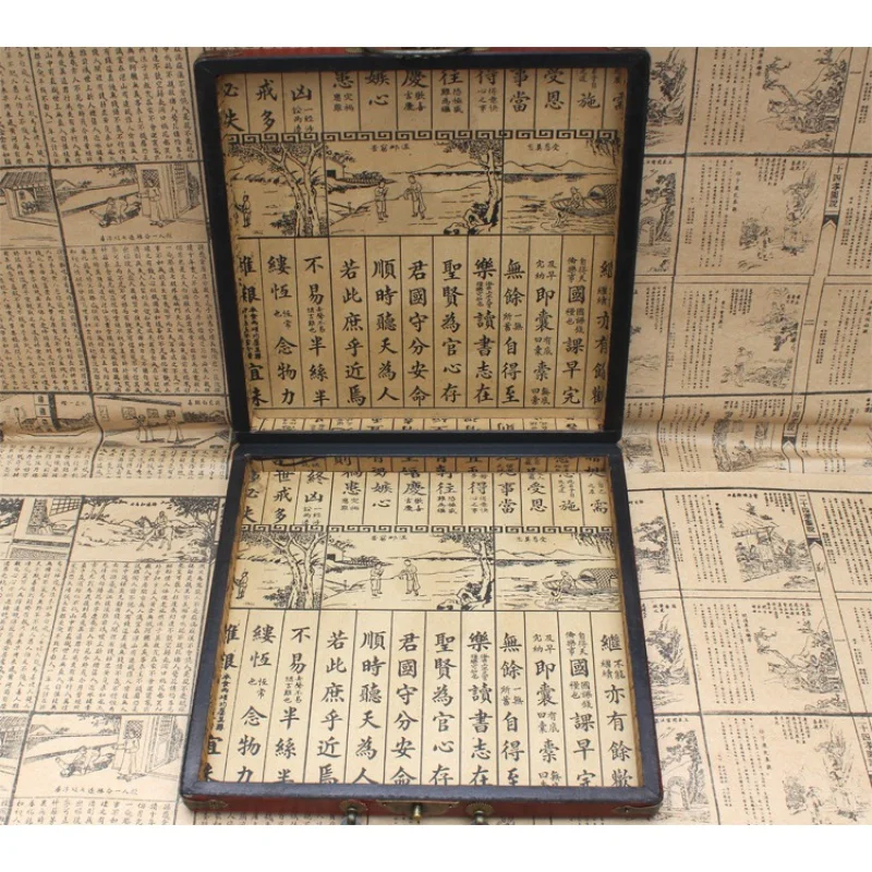 

Antique Leather Box Can Be Installed9-Inch10Inch Compass Box Portable Anti-Fall Dustproof Convenient and Easy to Use Storage Box