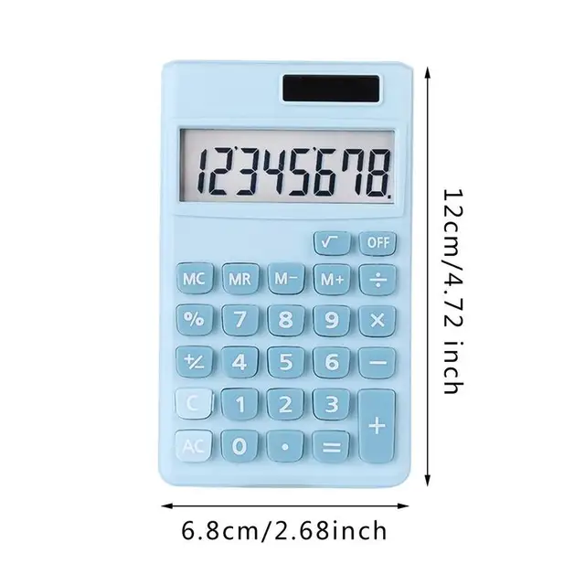 Student Calculator Portable Student Calculators With Silicone Pressing Buttons Battery Powered Pocket Calculator Basic Financial 6