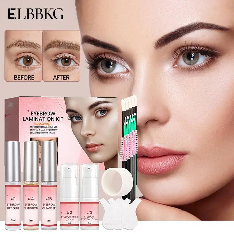

Eyebrow Lamination Kit Eyebrow Lifting Perming Lotion Kit With Brush Eyebrow Lasting Shape DIY Cold Perm Plastic Eyebrow Set