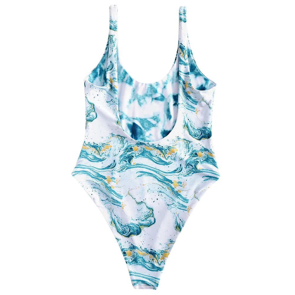 

Женский слитный купальник-Бикини на бретельках с открытой спиной, 2022