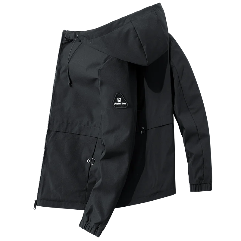 

2023 Spring and Autumn Outdoor Sports Rushsuit Fashion Pocket Casual Style Jacket Men's Wemon Hooded Outdoor Thin Jacket 8212