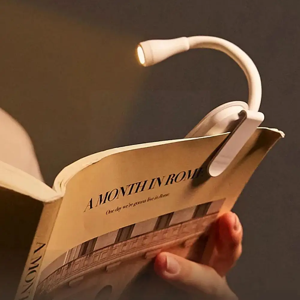 

Mini LED Eye Protection Book Night Light Adjustable Clip-On Study Desk Lamp Rechargeable For Travel Bedroom Reading I7M2