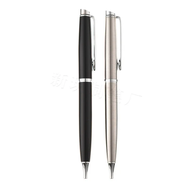 

Business Treasure Ball Pen Black Metal Signature Pen Engraving Logo Business Metal Ball Pen Stainless Steel Medium Oil Pen