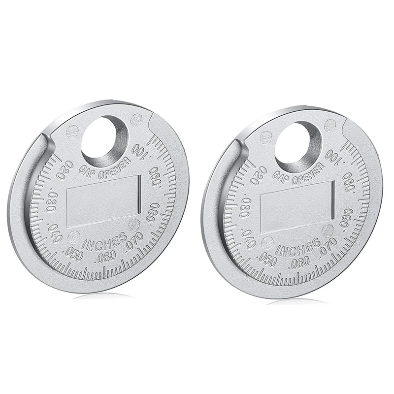 

2 шт., зажигалка для свечей зажигания, измеритель проволоки, инструмент для измерения пространства, масштабирование от. 020 дюйма до. 100 дюйма