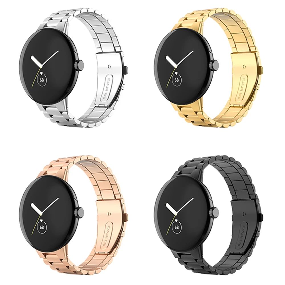No Gaps Classic Buckle Metal Stainless Steel Strap for Google Pixel Watch band forPixel Watch Bracelet Replacement Watchband