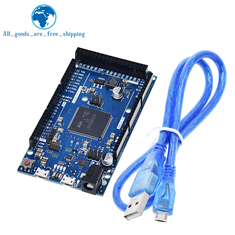 

Official Compatible DUE R3 Board SAM3X8E 32-bit ARM Cortex-M3 / Mega2560 R3 Duemilanove 2013 For Arduino Due Board With Cable