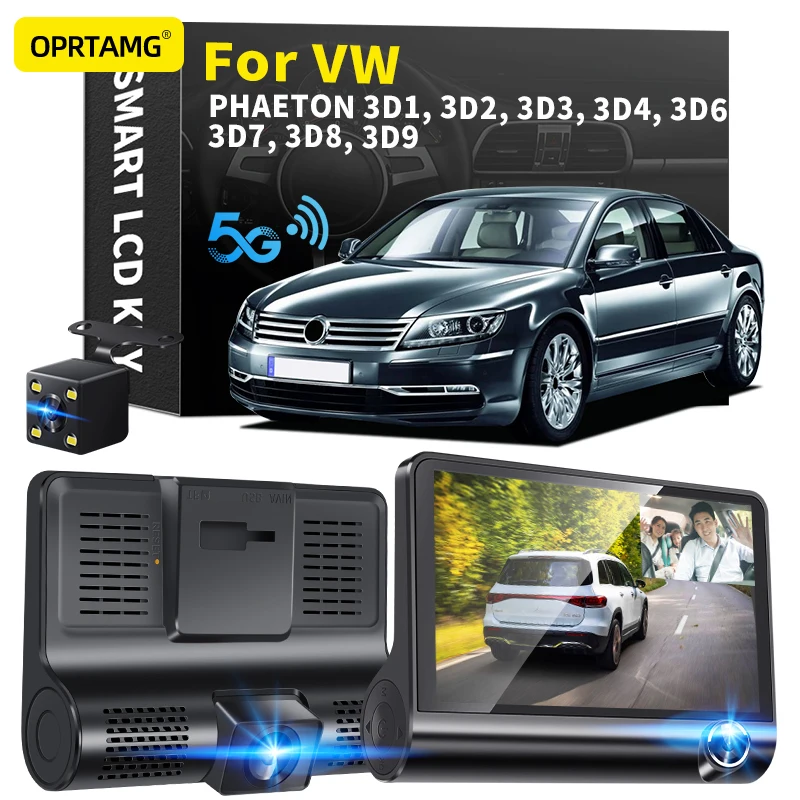 

OPRTAMG Dash Cam 540C6 Car DVR 3 Cameras Lens 4.0 Inch 1080P dashcam For Volkswagen PHAETON 3D1 3D2 3D3 3D4 3D6 3D7 3D8 3D9 2022