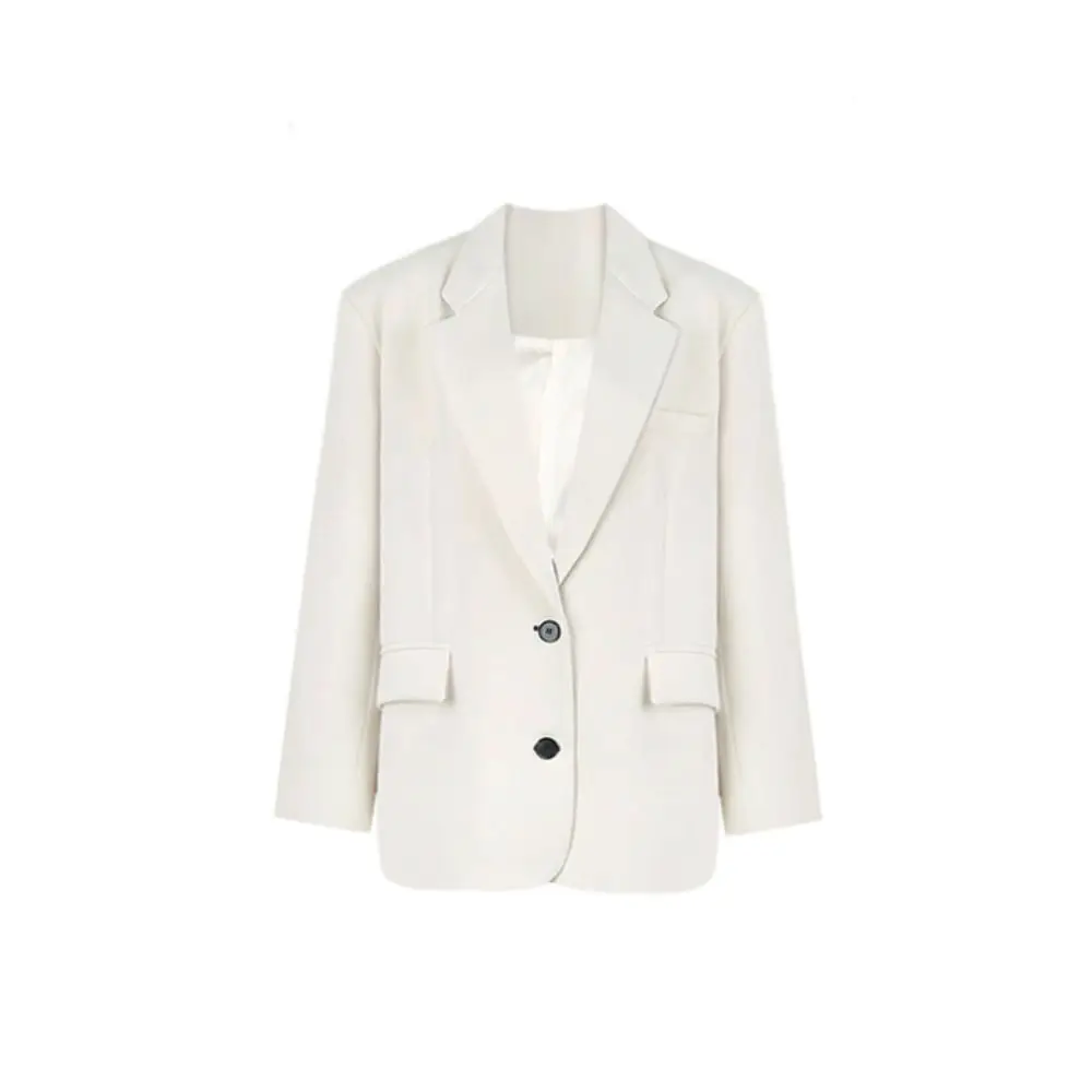 Women Pant Sets Office Lady White Blazer Suits Traf 2023 Female Long Sleeve Fashion Loose Coat+High Waist Wide Leg Trousers