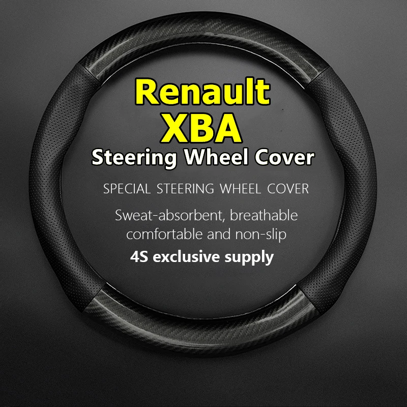 

For Renault XBA Steering Wheel Cover Genuine Leather Carbon Fiber No Smell Thin