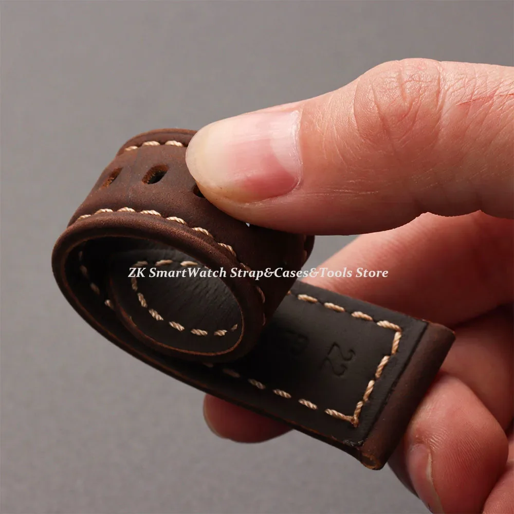 Ремешок для часов из натуральной телячьей кожи для Omega, деловой ремешок для часов Seiko, 22 мм, 20 мм, 26 мм, коричневый ремешок с застежкой-бабочкой (art.: 3920cc48fa482) - 3920cc48fa482