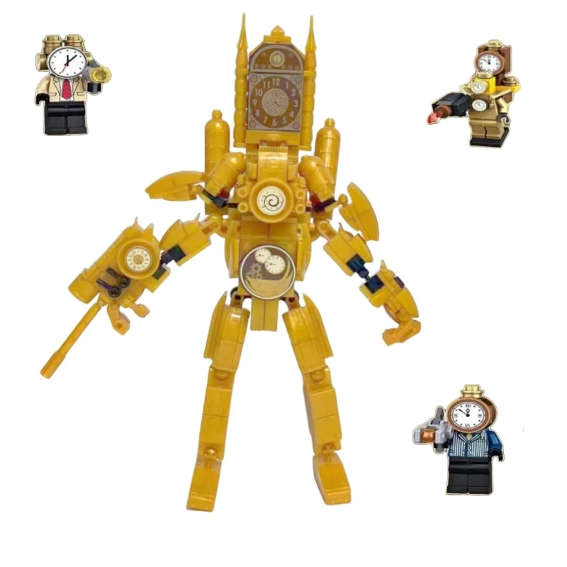 

Gold Skibidi Toilet Man Vs Monitor Building Blocks Set The Audio Man And Camera Titan Man For Kid 2024 Birthday New Year Gift