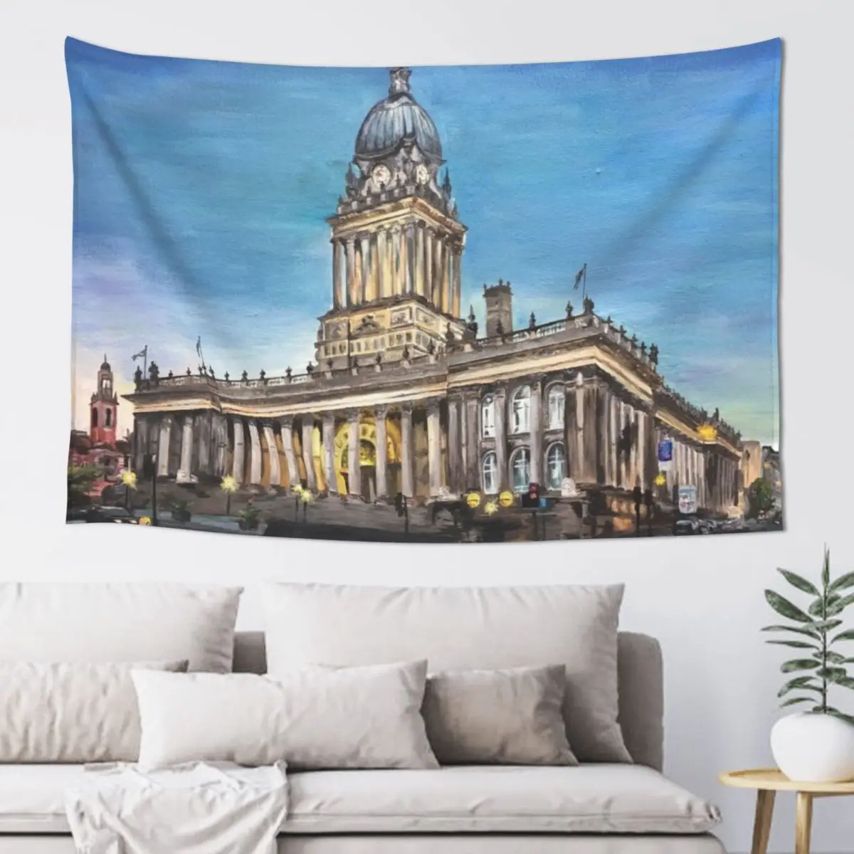 Гобелен Leeds Town Hall at Twilight аксессуары для домашнего декора украшения дома настенные