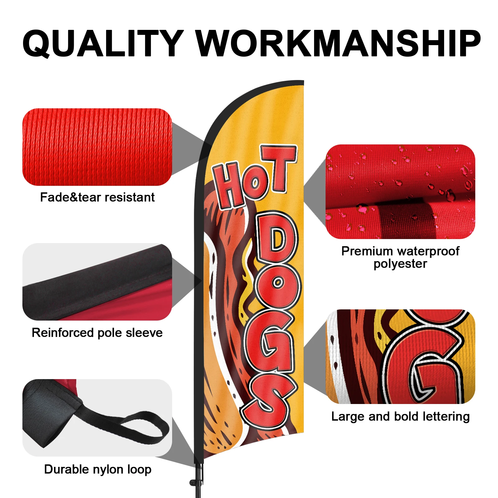 FSFLAG 1 шт. 280 см флаг с перьями Hot Dogs2 флагштоком рекламный уличный баннер украшение