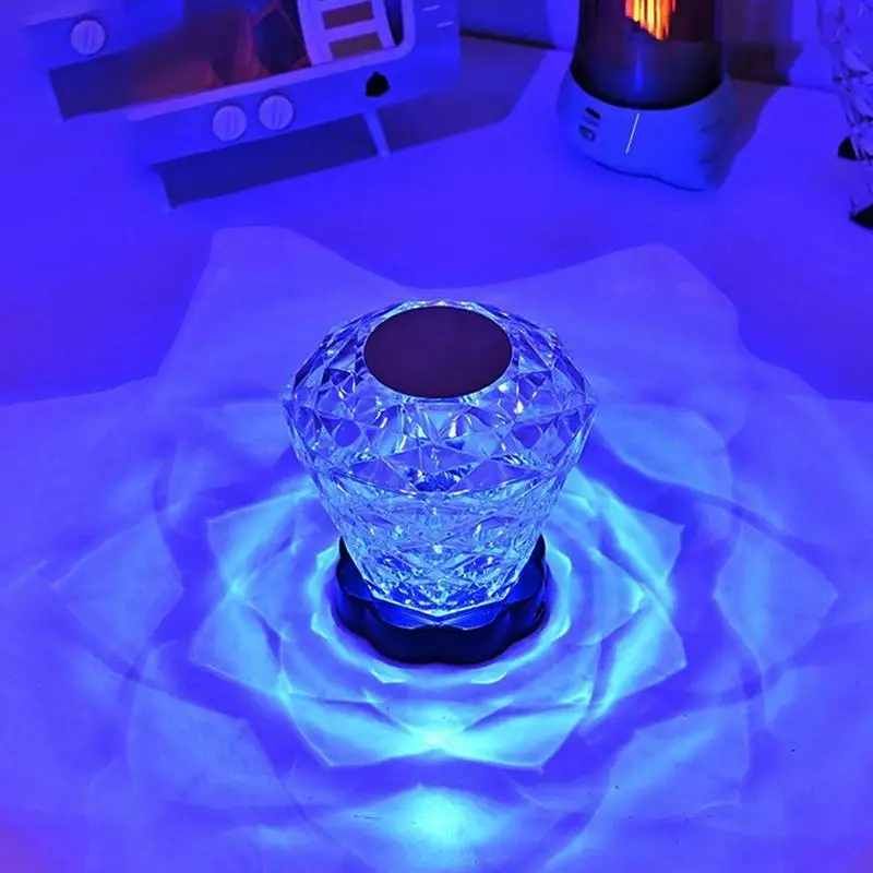 

Лампа в виде Розы с кристаллами, лампа в спальню, сенсорный пульт дистанционного управления, ночная подставка, лампа, 16 цветов, меняющая розу настольная лампа