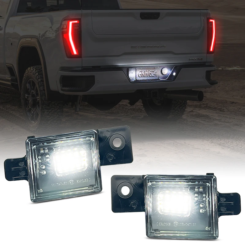 Фото Белый светодиодный светильник номерного знака для Chevy Silverado GMC Sierra 1500 2500HD 3500HD №1