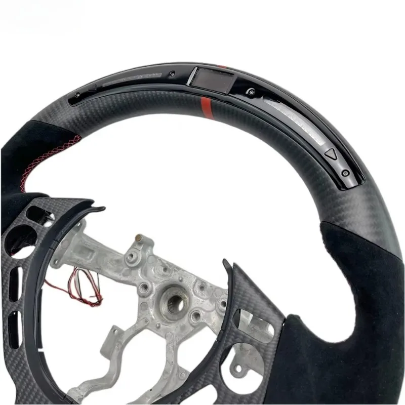 Фото Руль Ever-Carbon Racing ECR Custom Matte Carbon Fiber LED для R35, карбоновый, матовый, с LED-подсветкой №4