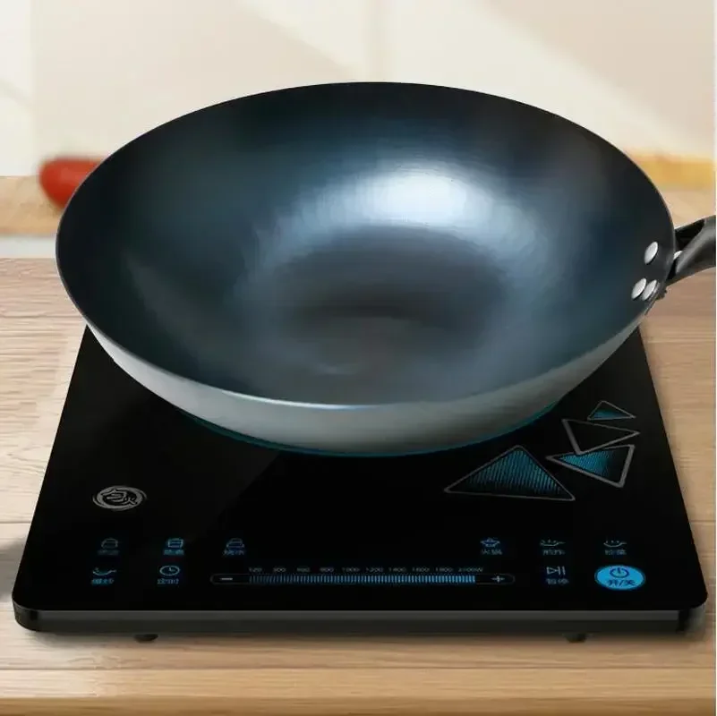 Высококачественная кастрюля железный вок традиционный ручной работы сковорода