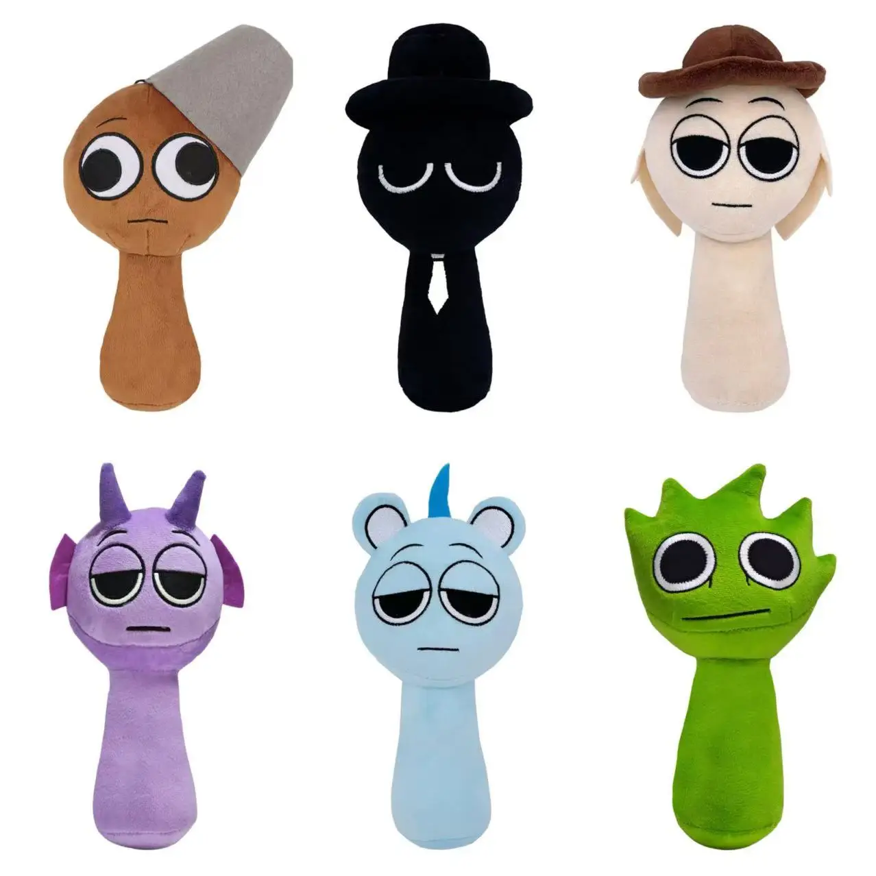 3-6 шт./компл. Sprunki Toys Plush Dolls Singers Oren Wenda Incredibox Peluches Plushie Garden Of Banban