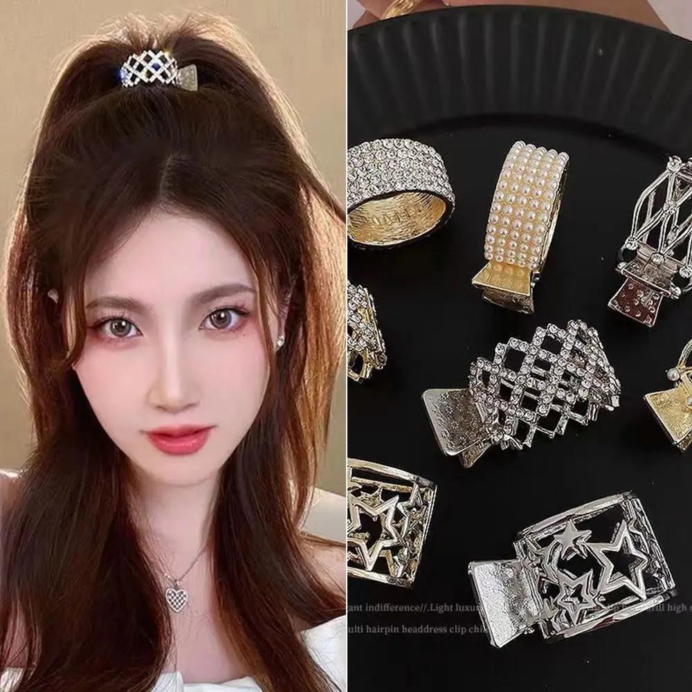 

Accessories Pearl Rhinestone Hair Claw for Women Hair Styling Fixed Hairpin High Ponytail Clip Claw Clips Hair Claws