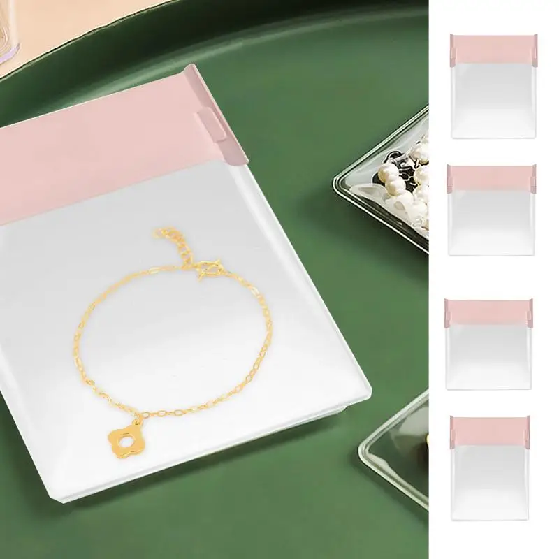 

Clear Resealable Bags 10pcs Waterproof Reusable Bags Portable Sealable Dustproof Bags For Nails Necklace Rings Earrings etc