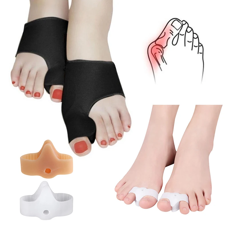 

1/2Pair Big Toe Separator Hallux Valgus Corrector Orthotics Bone Thumb Adjuster Correction Pedicure Socks Bunion Straightener