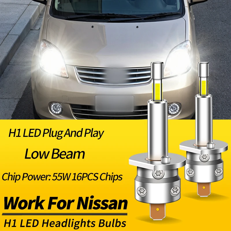 Фото 2 шт. H1 360 °   Светодиодная лампа ближнего света Canbus для Nissan Bassara JU30 2001-2003, Tino V10, Presage U30 1998-2003, автомобильные аксессуары №2