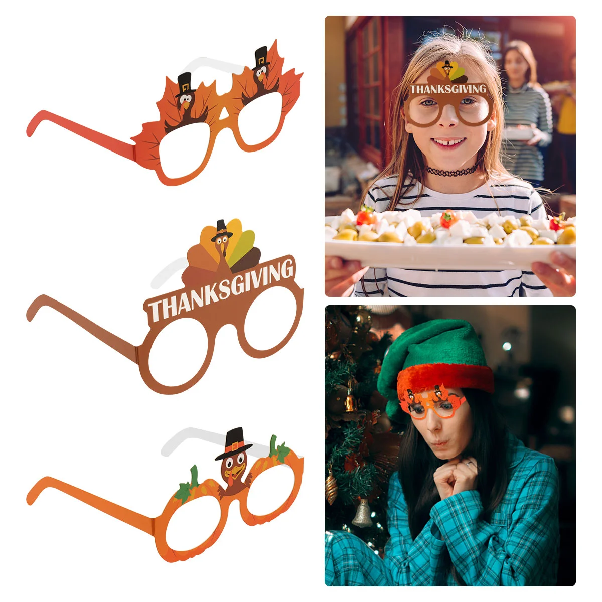 PRETYZOOM 9 шт. очки в Турции на День Благодарения креативные модные с героями