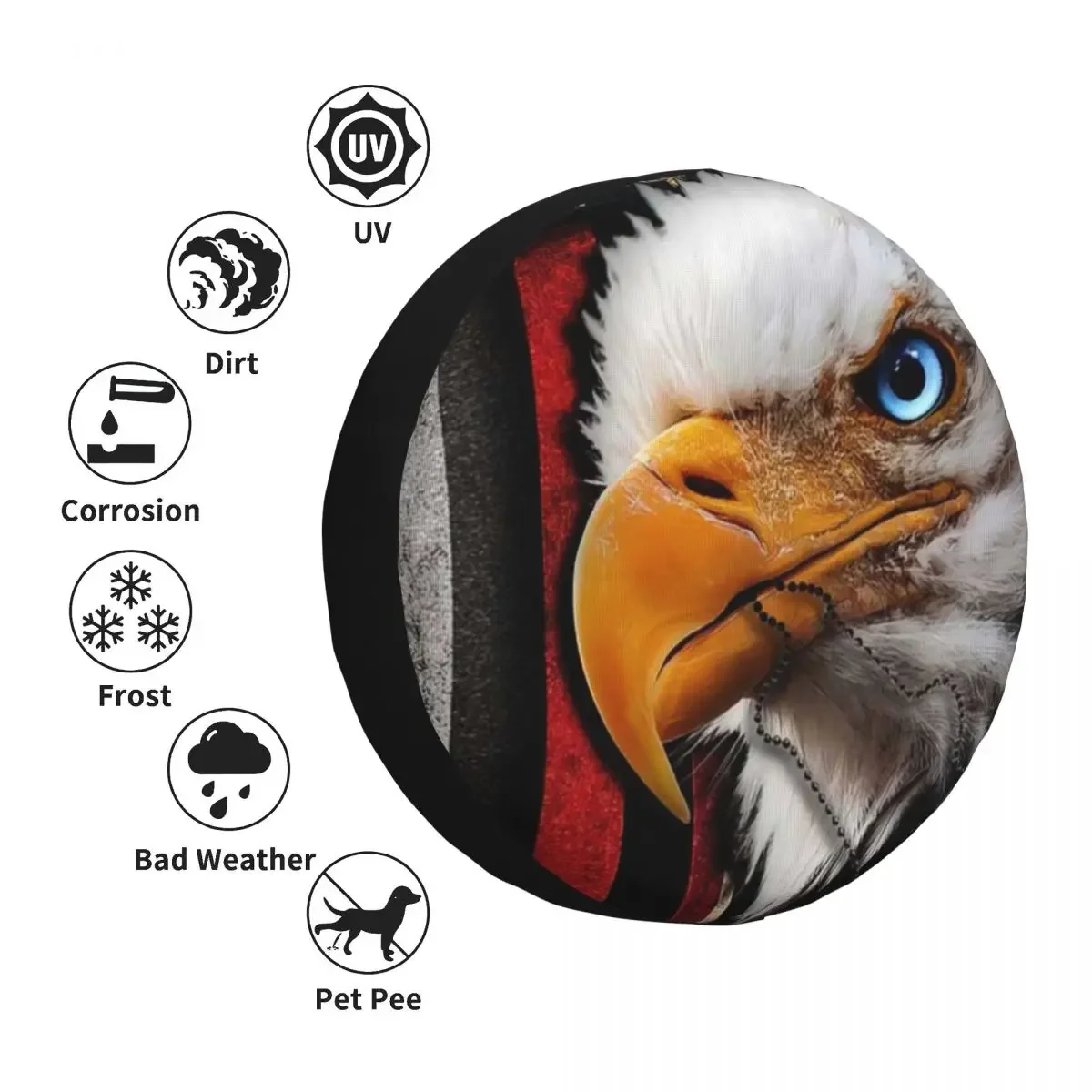 Чехол для шины Eagle Соединенные Штаты защита колес погодостойкий универсальный Jeep