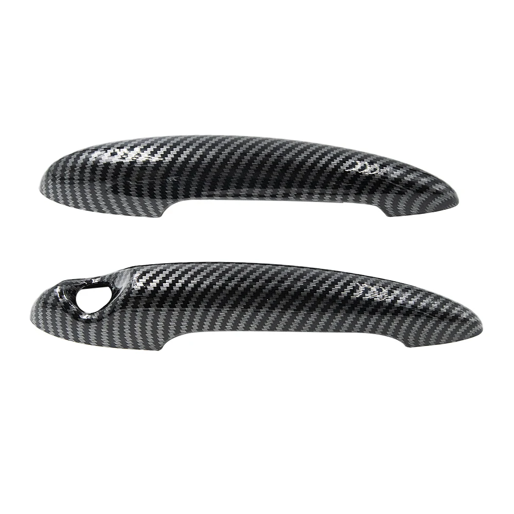 Чехол для автомобильной дверной ручки BMW MINI Cooper S R50 R52 R53 R55 R56 R57 R58 R59 R61 глянцевый черный или углеродное волокно
