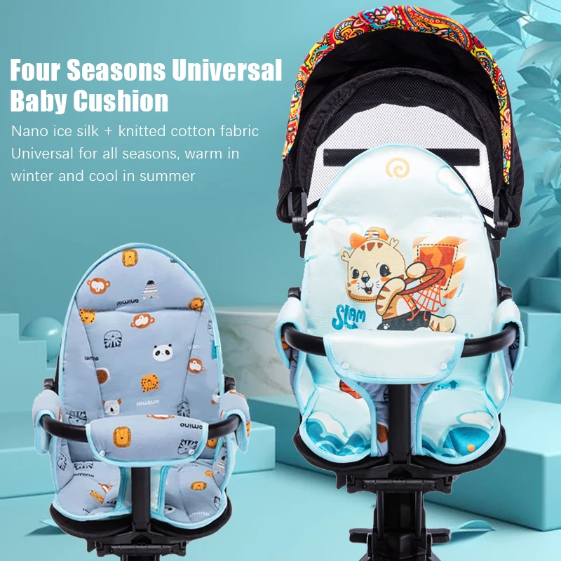 

Summer Baby Stroller Seat Cushion Cooling Pad Universal On Both Side And Four Seasons Pushchair Car Cart Cushion Pad Accessories