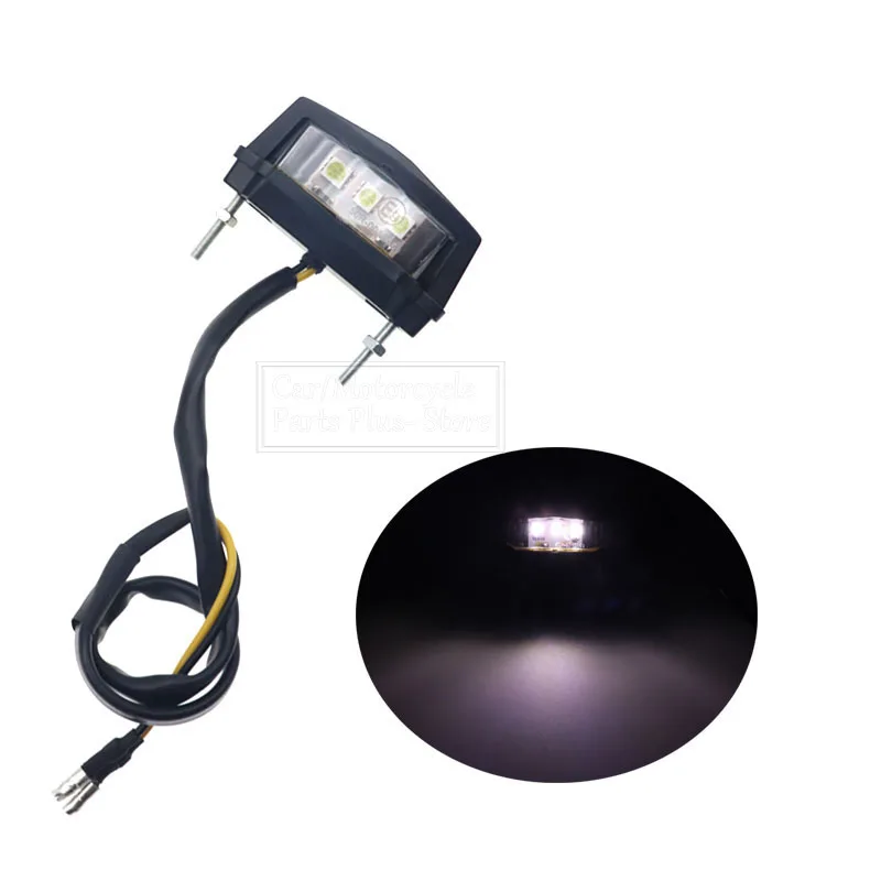 

Задний светодиодный мини-фонарь для мотоцикла, 12 В, для номерного знака, Honda Kawasaki Yamaha Suzuki