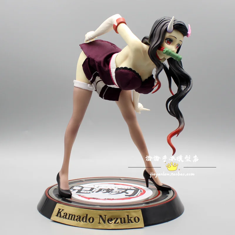 

23CM Anime Demon Slayer Kamado Nezuko Sexy cloth clothes can be taken off figure PVC Model toys doll Collectible adult Gifts