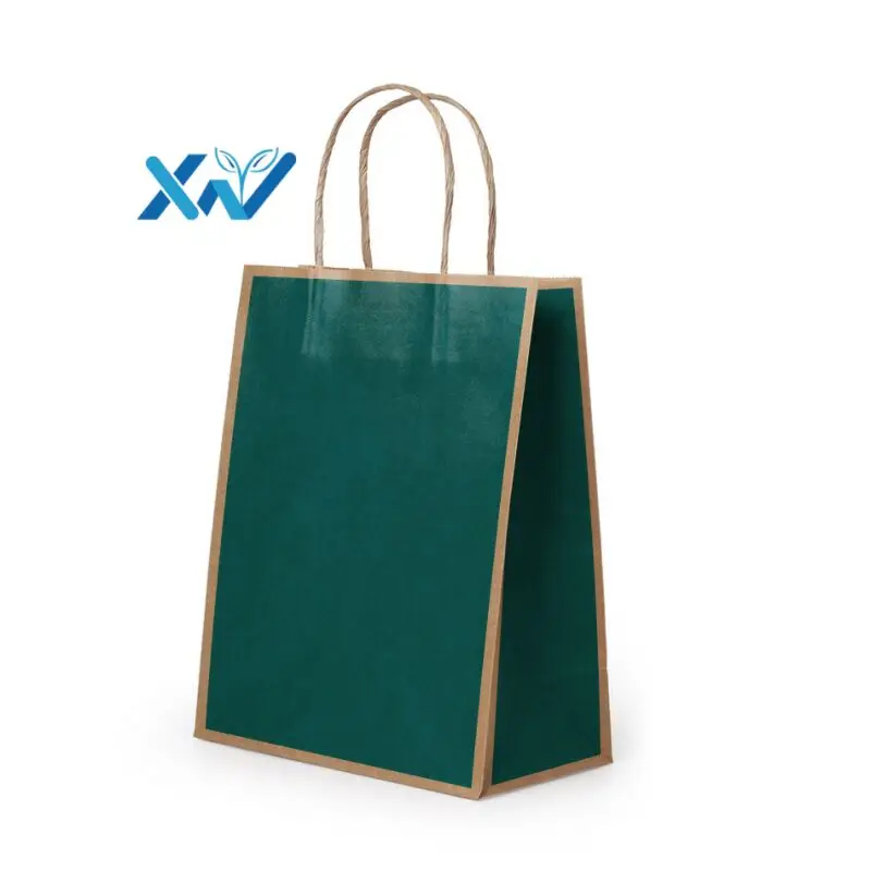 

Customized full Printed Retail Clothing Shopping White Kraft costume paper bag Restaurant take away paper bag