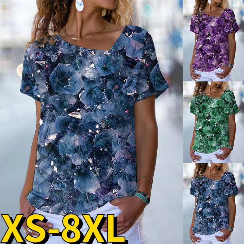 

Fashion T-shirt Women's T-shirt V-neck Casual Niche Design Clothing Female Daily Street Short Sleeves New Design Printing Tee