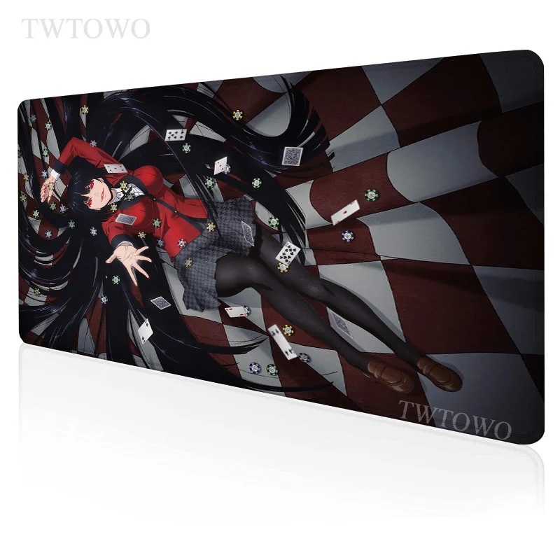 

Игровой коврик для мыши Kakegurui, большой коврик для домашней компьютерной мыши размера XL, коврик для клавиатуры XXL, нескользящий мягкий Настол...