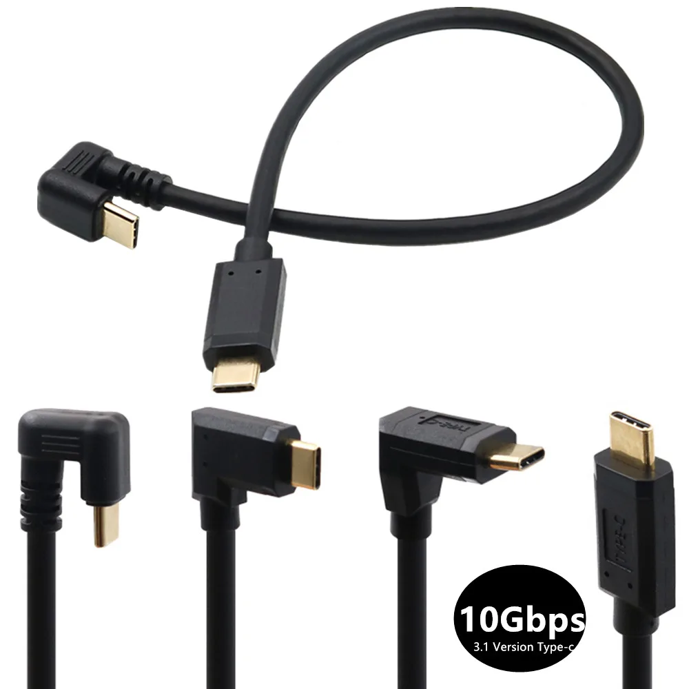 

3,1 версия 10 Гбит/с 4K 60 Гц Type-C Мужской кабель для зарядки и передачи данных с U-образным изгибом