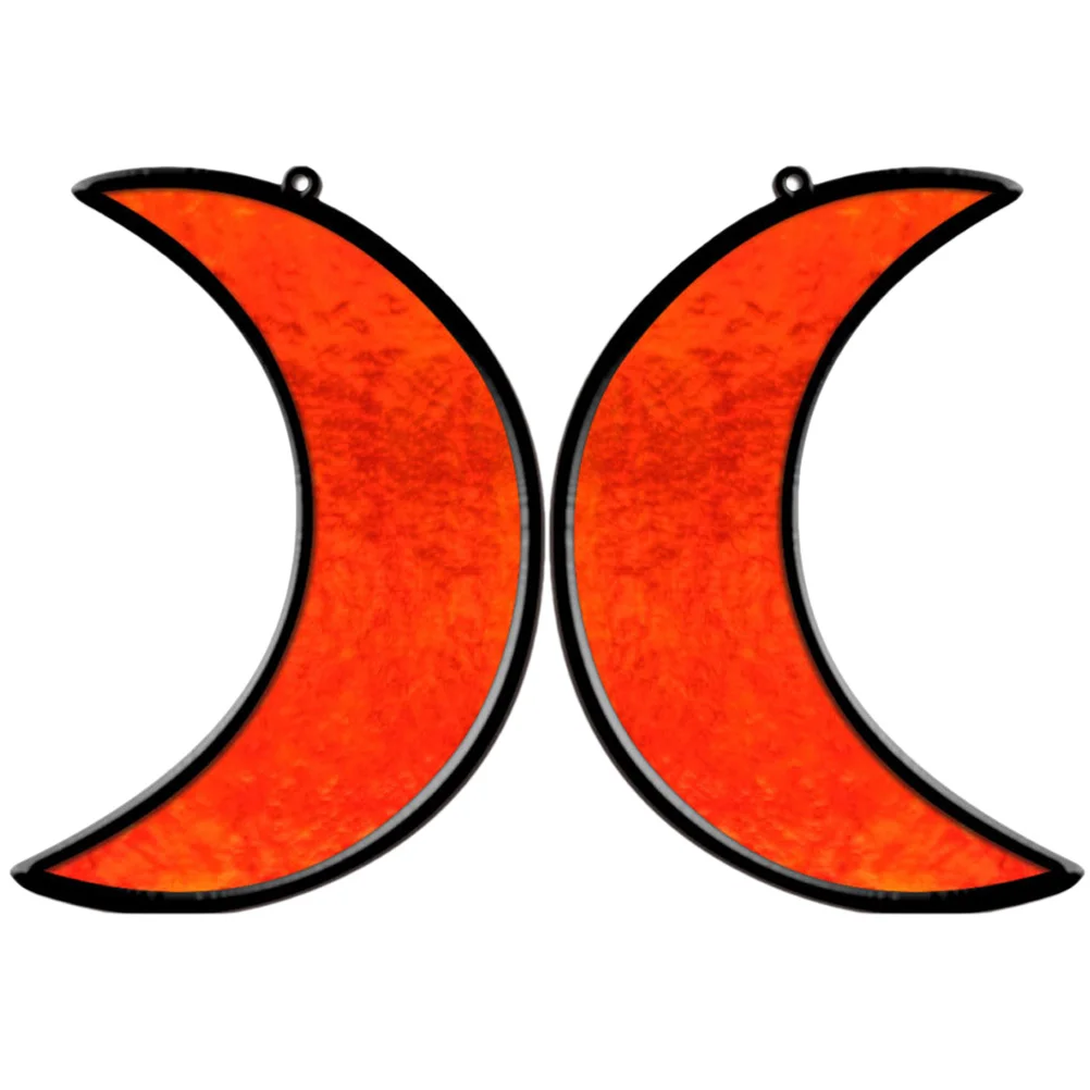 

2 Pcs Wall Sticker Decor Hanging Decor Ceiling Hand Sun Catcher Window Ornament Moon Suncatcher Panel Hangings Suncatcher Panel