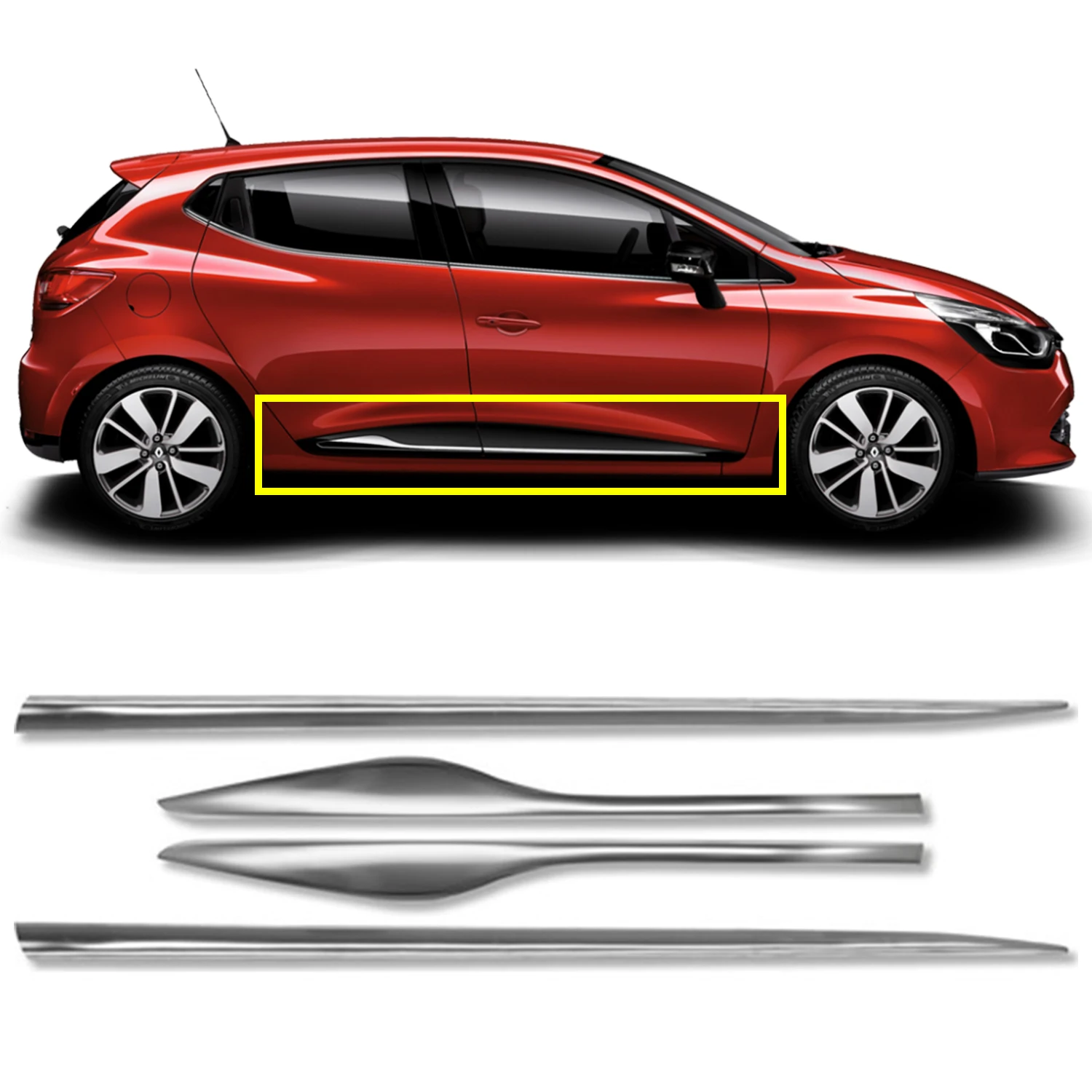 4 шт. набор аксессуаров для Renault Clio GT Sport Tourer 2012 2013 2014 2015 2016 2017 2018 2019 - купить по