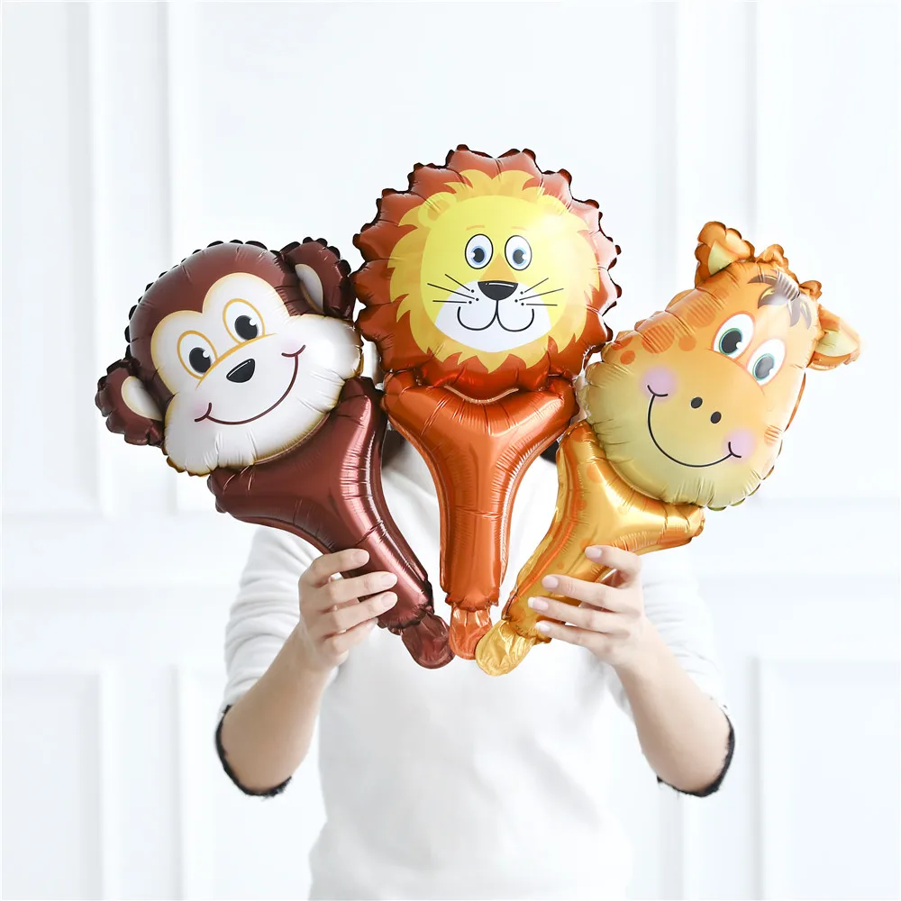 10 шт./лот Тигровая головка шары из фольги в виде животных ручной воздушный шар