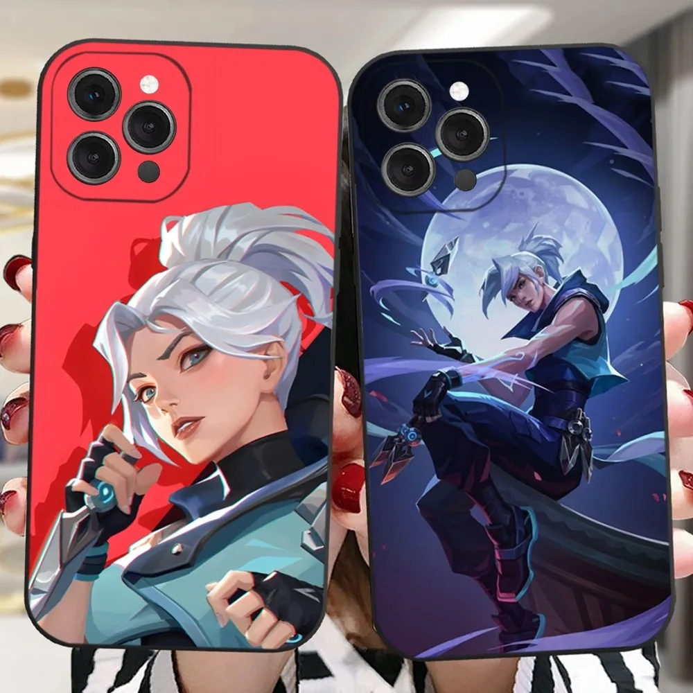 Game J-Jett Valorant Phone Case For iPhone 16 15 14 13 12 11 Plus Pro Max XR XS X 7 8 SE Mini Silicone Soft