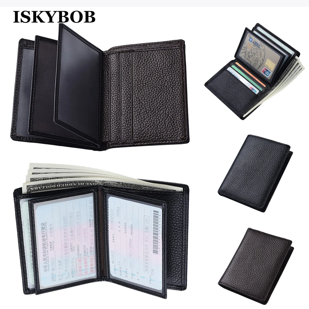 

1pcs New Men's Short Wallet Pu Vertical Leather Driving License Bag Permit Card Holder Wallet Valentines Day Gift For Boyfriend