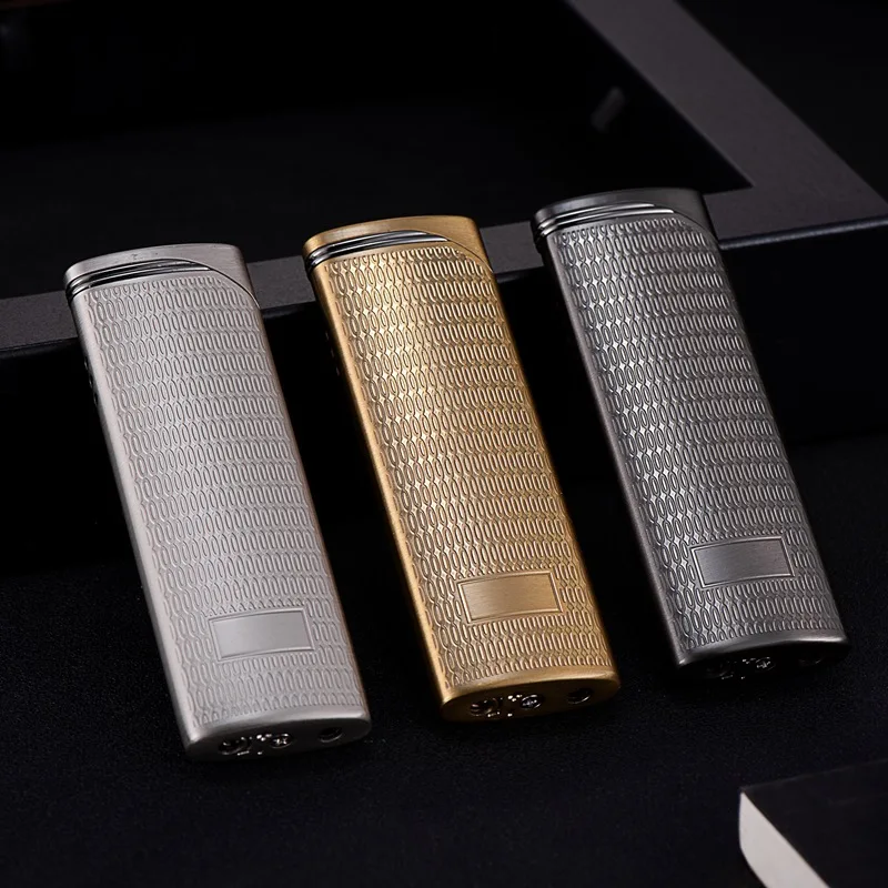 

New Electroplating Windproof High-Grade Metal Gas Lighter Gift Smoke Accessories