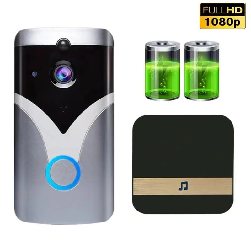 

EU/US/UK WiFi 1080P Smart Video Doorbell Installed Battery Wireless Video Intercom Wireless Remote Recording Night Vision Camera