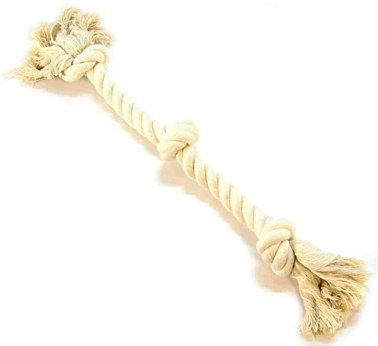 

Chews 3 Knot Tug Toy Rope for Dogs - WhiteMM10012