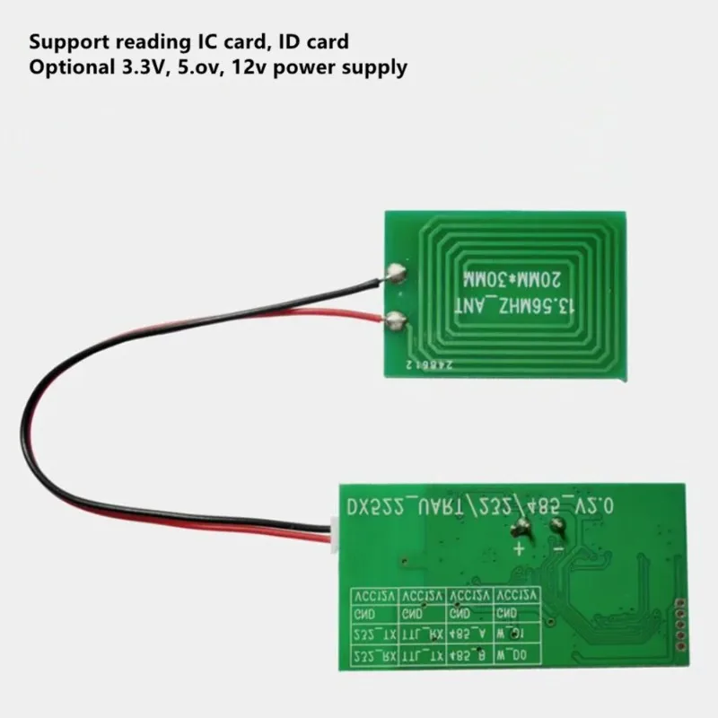Фото Беспроводной RFID-считыватель Taidacent, модуль 13,56 МГц/125 кГц, двухчастотный, для IC/ID карт, 3,3В/5В/12В, Wiegand WG26/WG34, последовательный интерфейс UART/RS485 №3