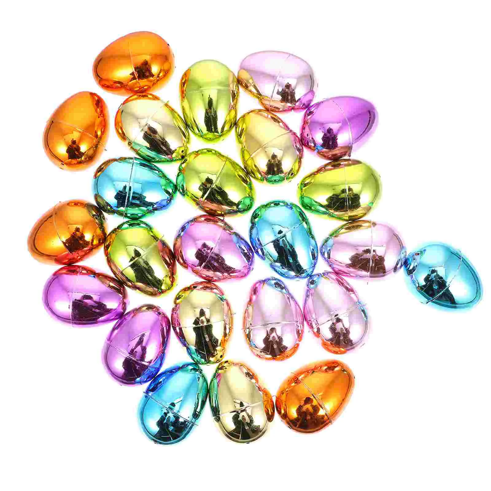 

Easter Eggs Egg Fillable Empty Bright Party Bulk Large Golden Toy Decor Festival Glowing Giant Glitter Stuffer Basket Game Box